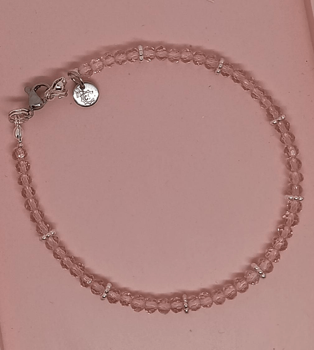 Bracelet perles de Bohême et acier inoxydable 