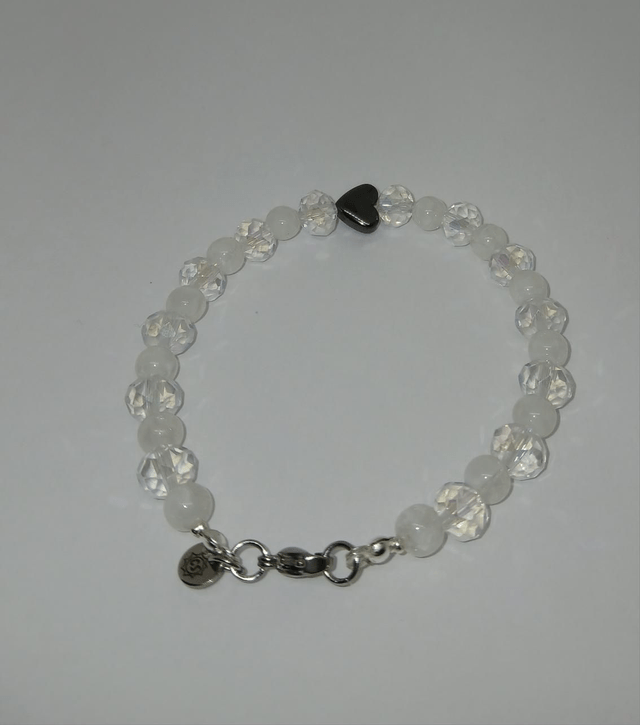 Bracelet St Valentin Blanc/Noir