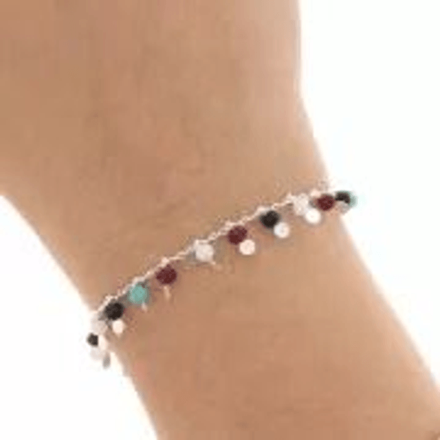 Parure collier et bracelet métal argenté