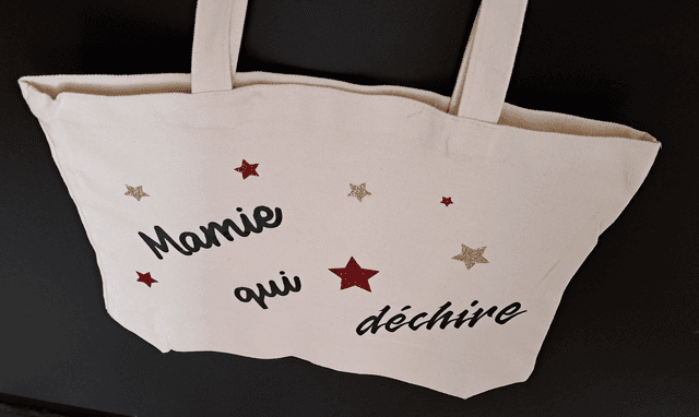 Sac Tote Bag &quot;Mamie qui déchire&quot;